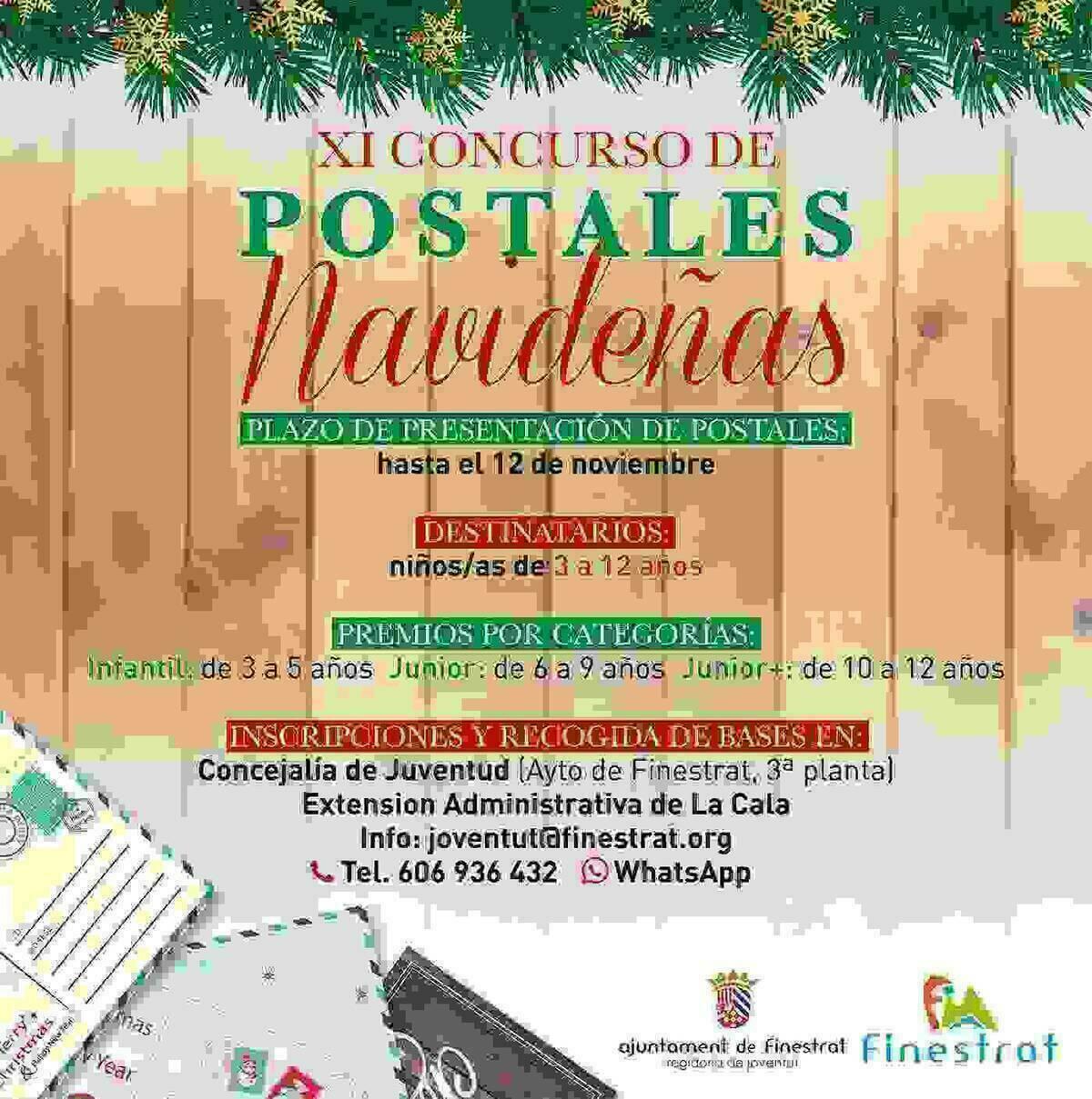 La Concejal&iacute;a de Juventud de Finestrat organiza la XI edici&oacute;n del concurso de postales navide&ntilde;as 