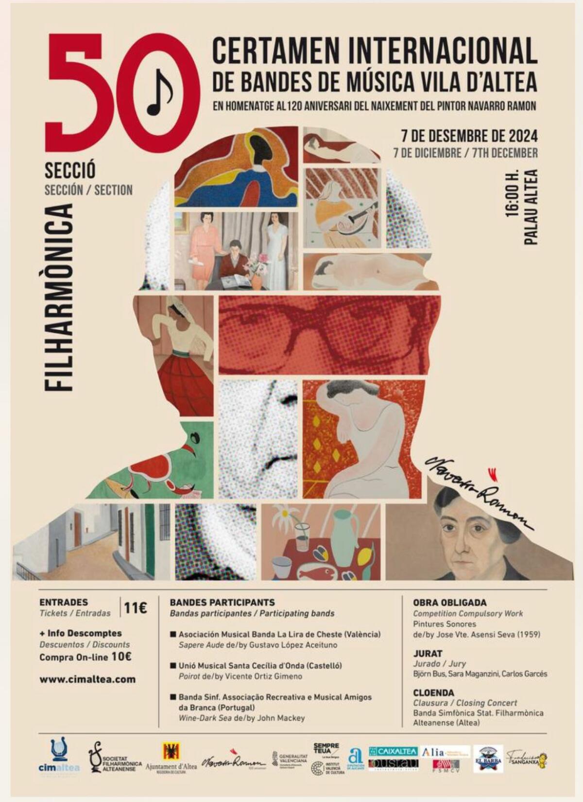 La Concejal&iacute;a de Cultura sit&uacute;a a Altea en el centro musical con el 50&ordm; Certamen Vila d&rsquo;Altea