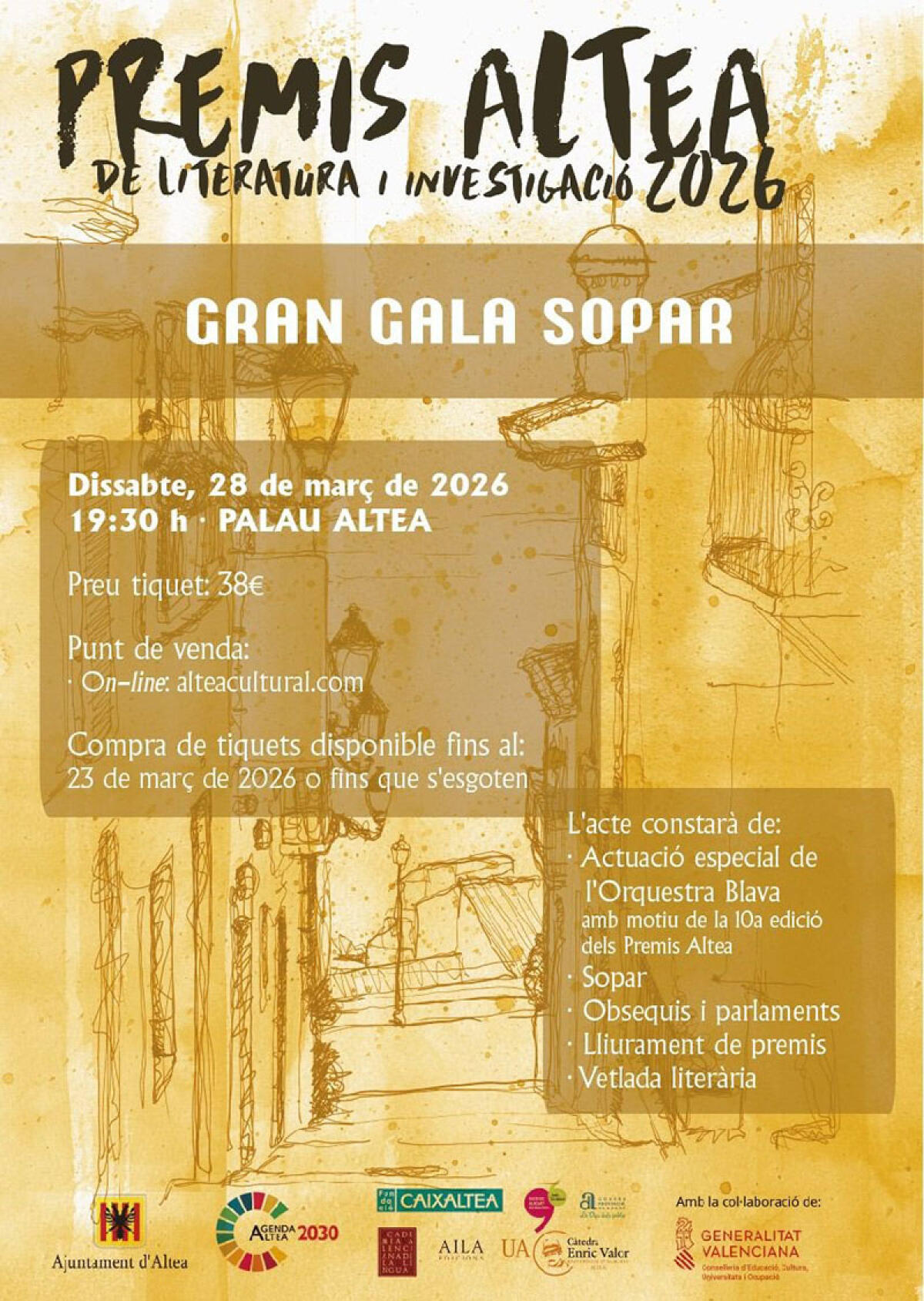 A la venta las entradas de la gala y cena  de Premis Altea