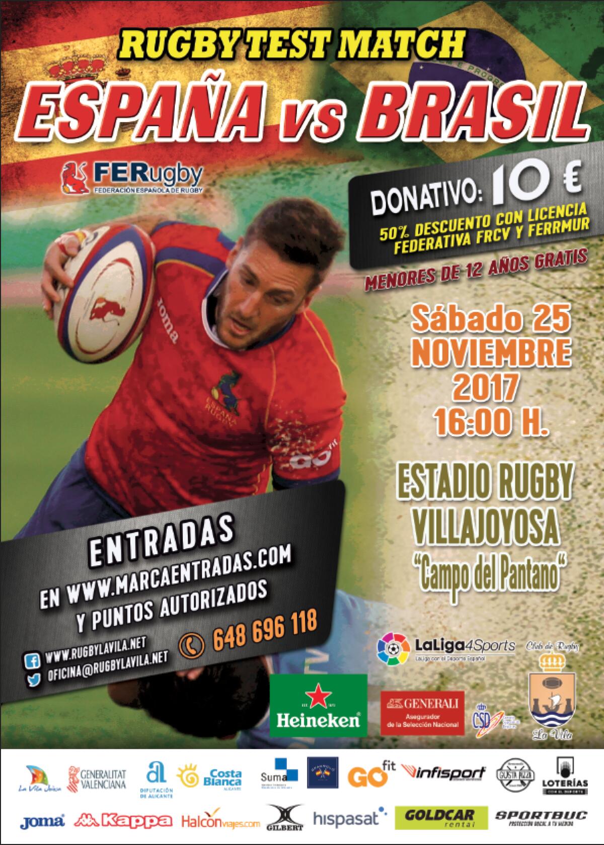 El Ayuntamiento de la Vila presenta el Test Match Espa&ntilde;a &ndash; Brasil de rugby