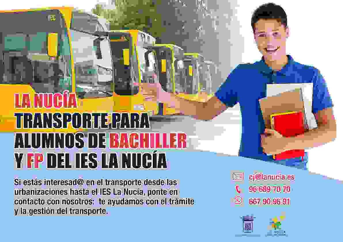 Autobús para Bachiller y FP en La Nucía