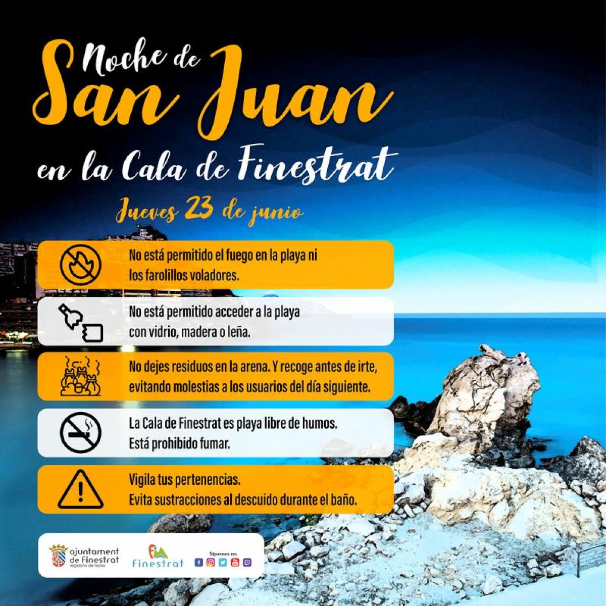 DISPOSITIVO DE SEGURIDAD PARA LA NOCHE DE SAN JUAN EN LA CALA DE FINESTRAT