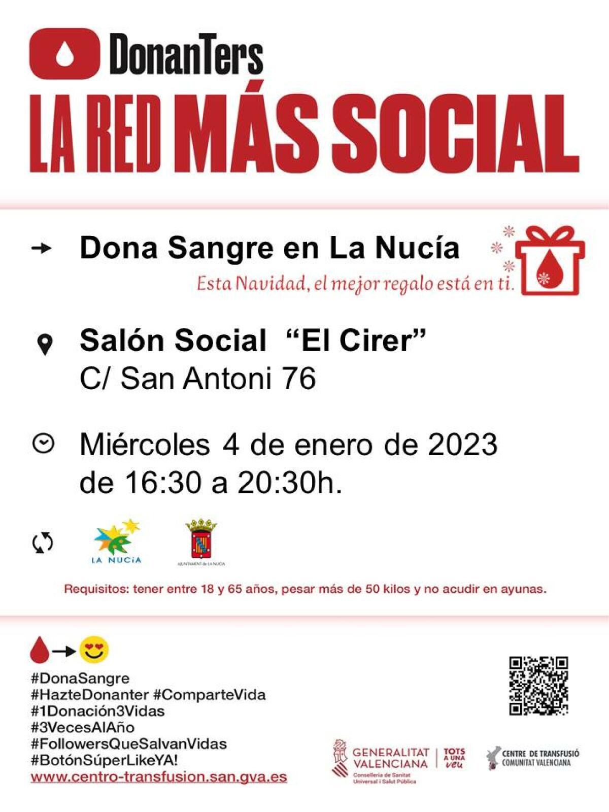 Primera donación de sangre de 2023 el próximo miércoles