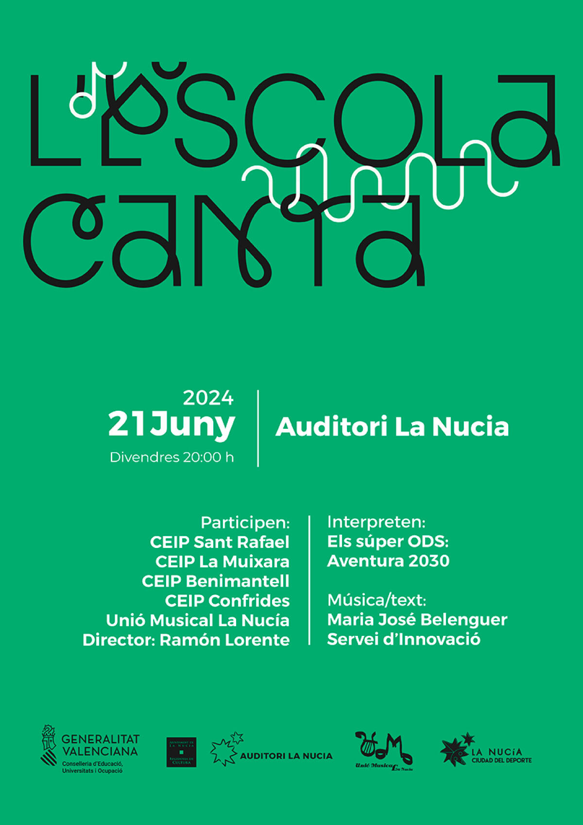 Concierto de “L’Escola Canta 2024” este viernes en l’Auditori