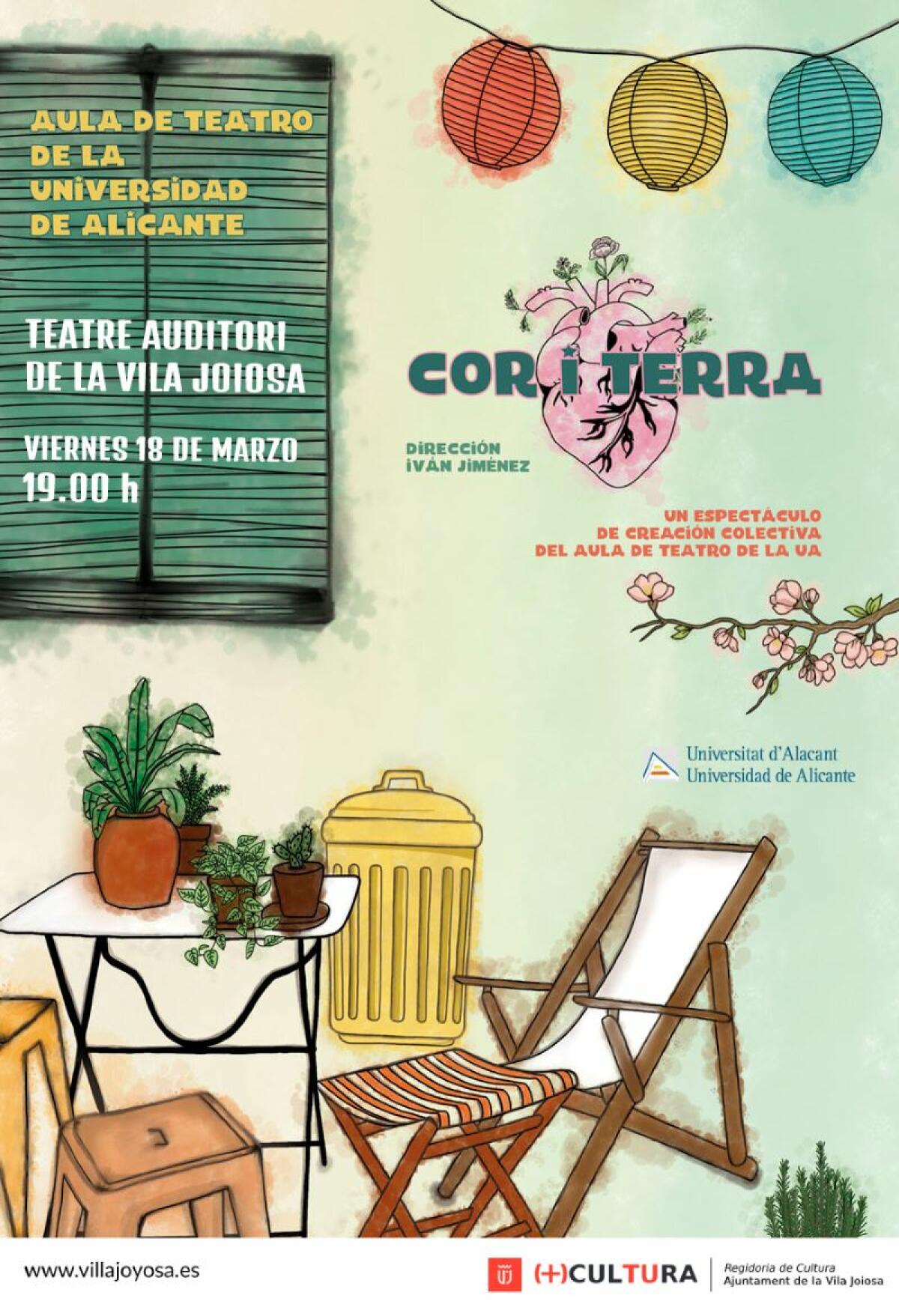 “Cor i Terra” se representa en el Teatre Auditori de la Vila Joiosa este viernes por el aula de teatro de la UA