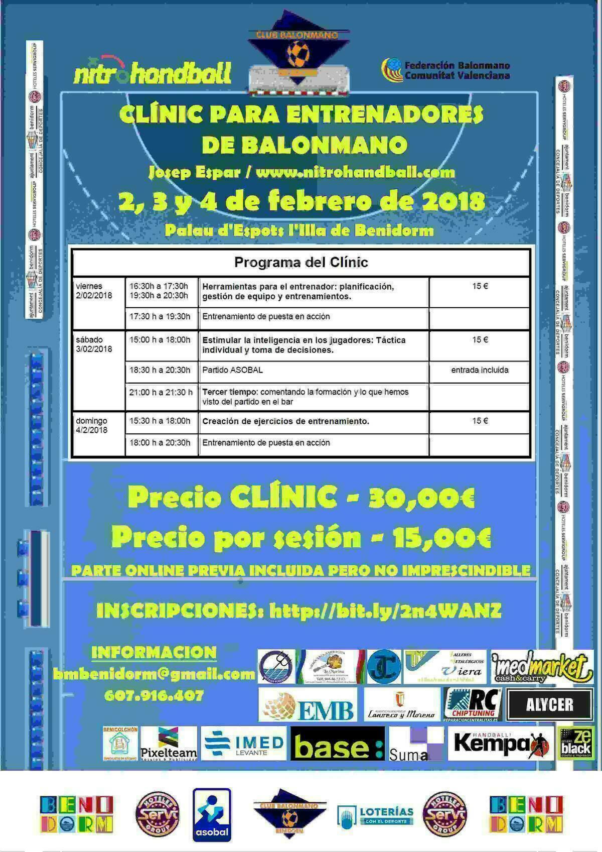 El BM Benidorm organiza un Cl&iacute;nic de entrenadores