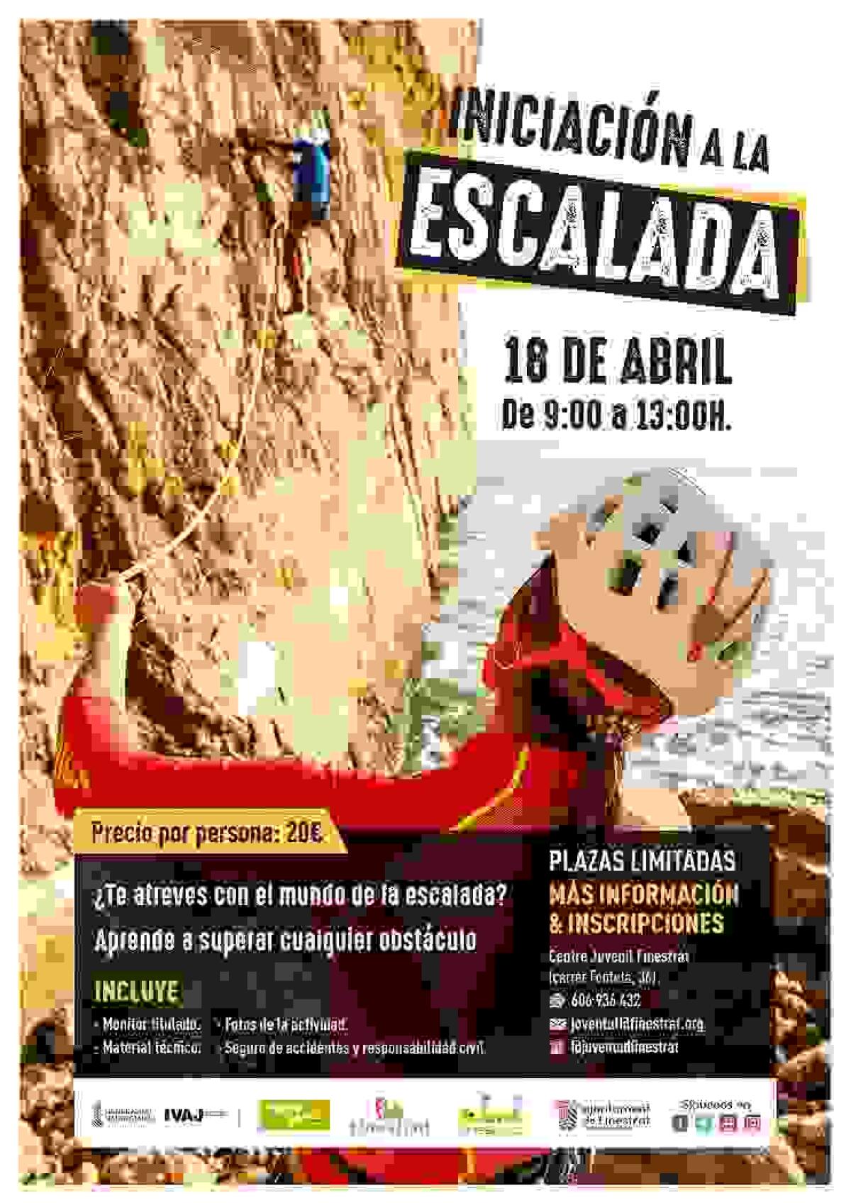 LA CONCEJALÍA DE JUVENTUD ORGANIZA UN CURSO DE INICIACIÓN A LA ESCALADA ESTE DOMINGO 18 DE ABRIL