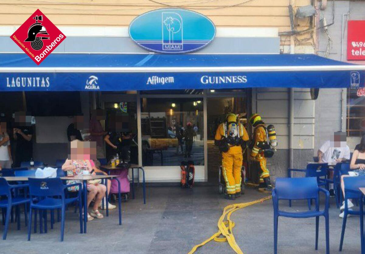Sobresalto en un Restaurante del Centro de Villajoyosa.