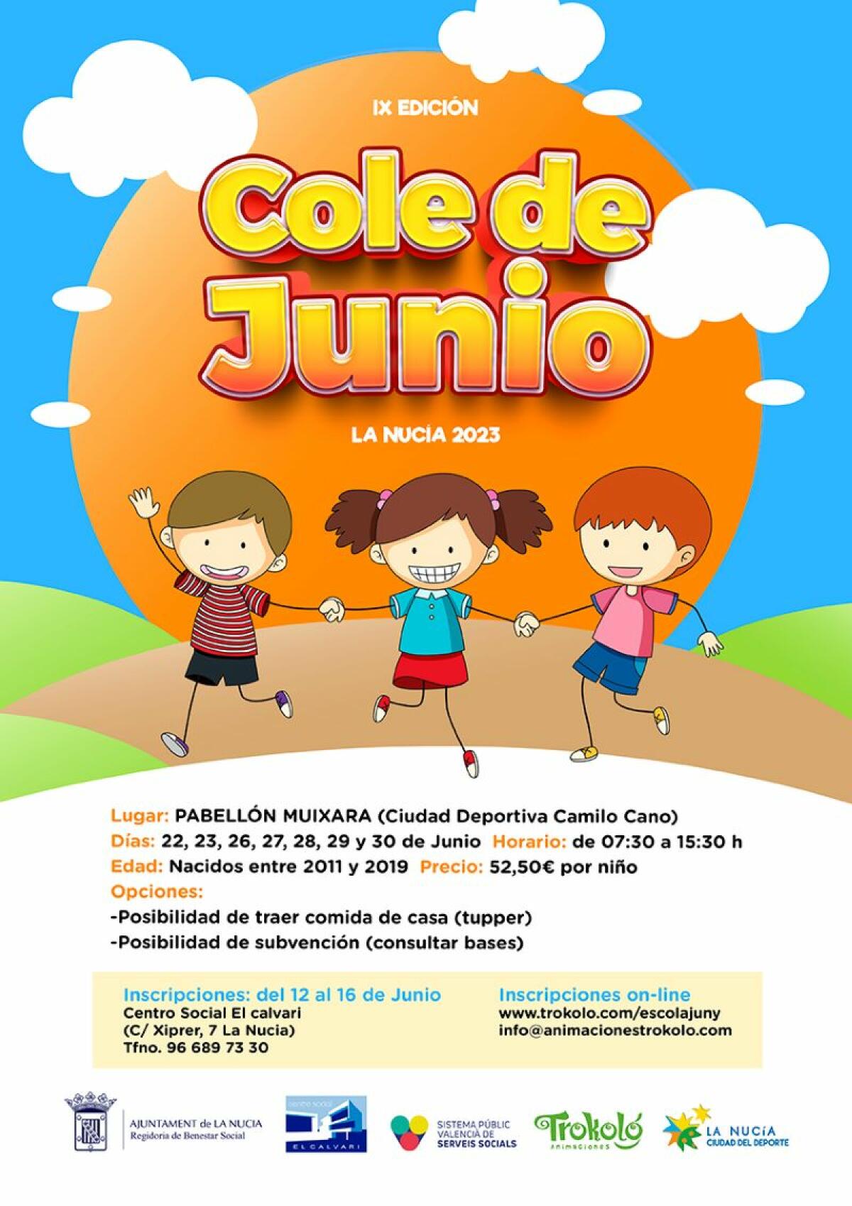 El “IX Cole de Junio” de La Nucía abre hoy las inscripciones