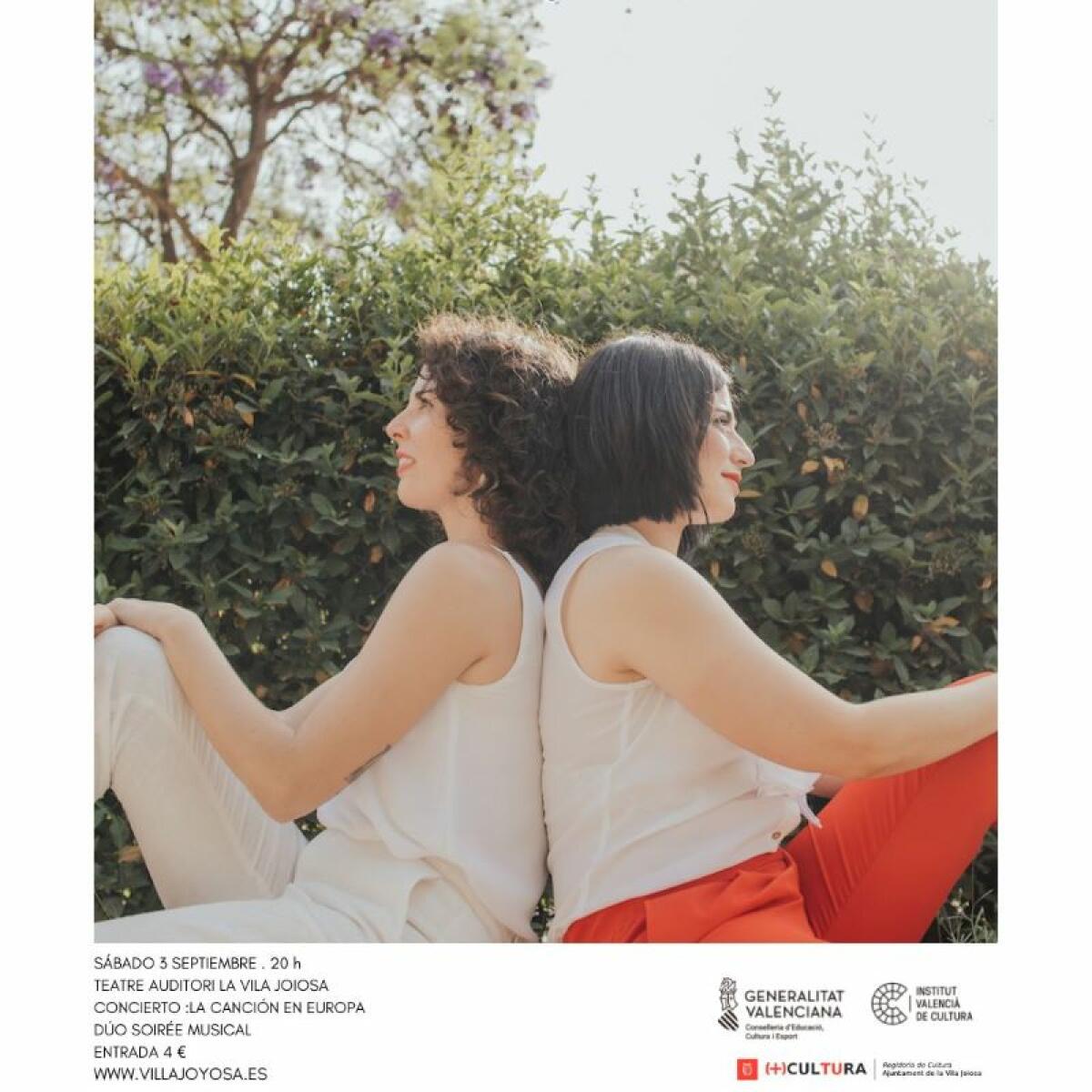 El recital de voz y piano “La Canción en Europa” del Dúo Soirée llega al Teatre Auditori de la Vila Joiosa