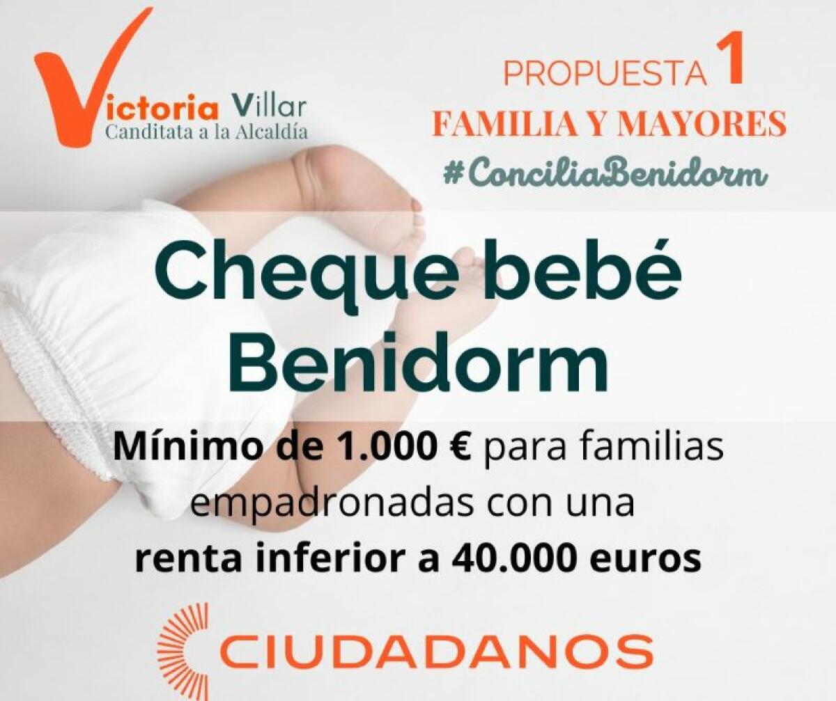 Ciudadanos propone establecer un “cheque bebé” en Benidorm para para fomentar la natalidad