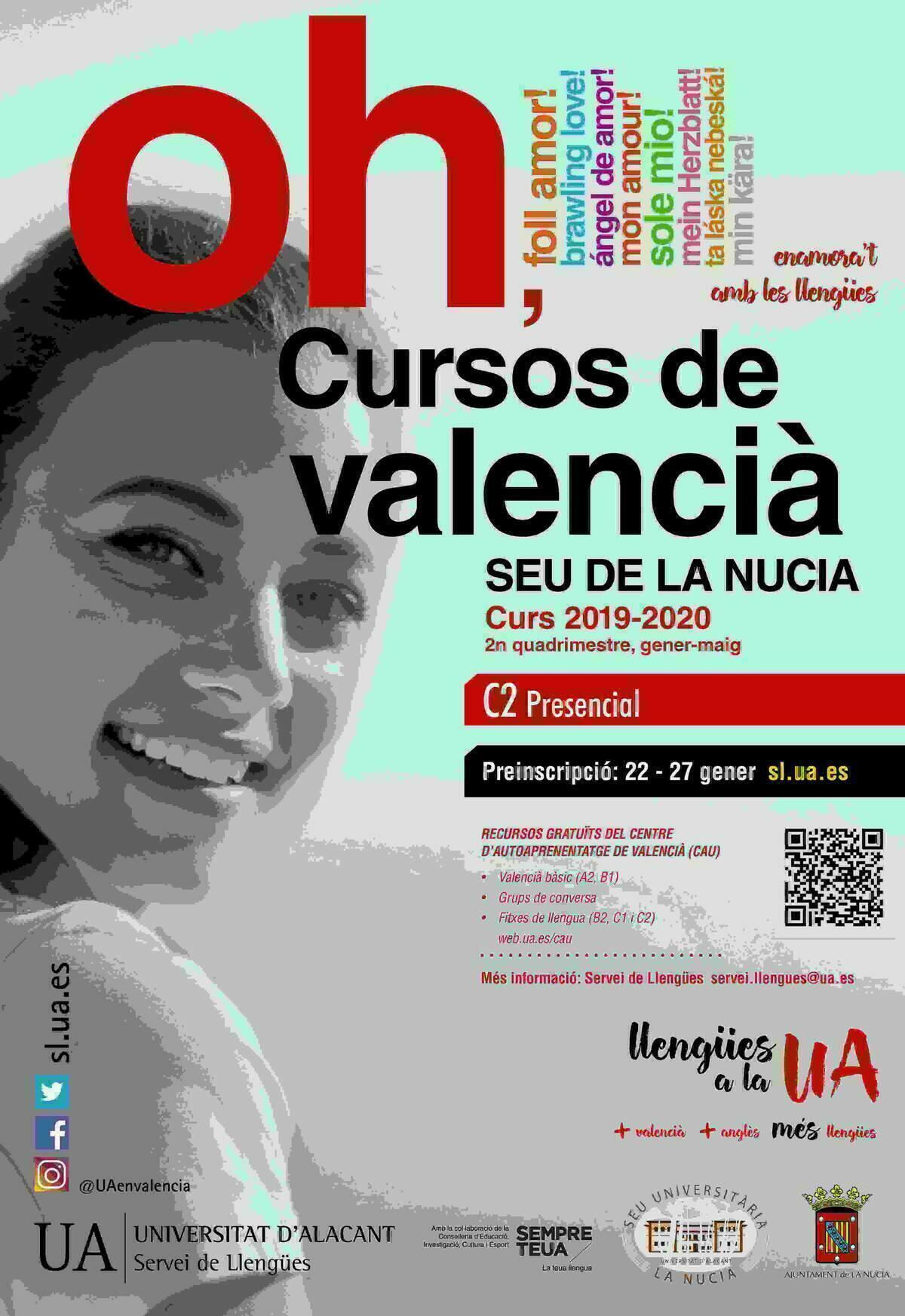 El Curs Superior de Valenci&agrave; (C2) de la UA abre inscripciones