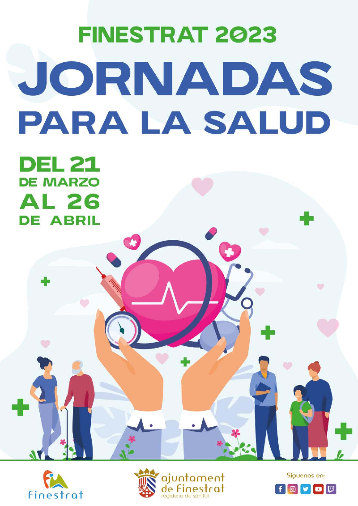 FINESTRAT PROGRAMA LAS “JORNADAS PARA LA SALUD” DESDE EL 21 DE MARZO AL 26 DE ABRIL