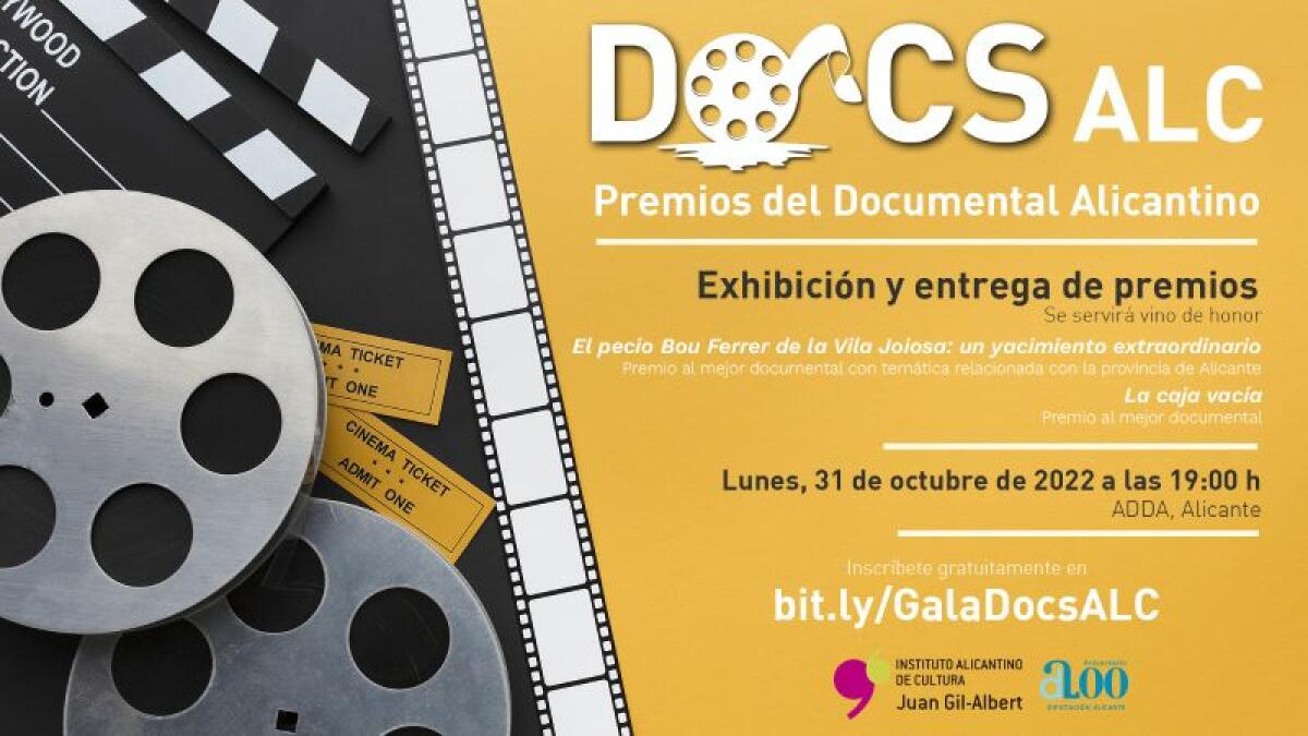 El ADDA acoge este lunes la entrega de premios Docs Alicante 2022 a los dos documentales ganadores