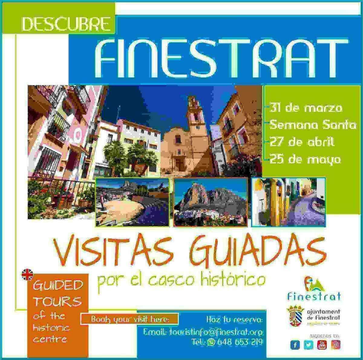 Turismo organiza visitas guiadas por el casco histórico de Finestrat durante las vacaciones de Semana Santa