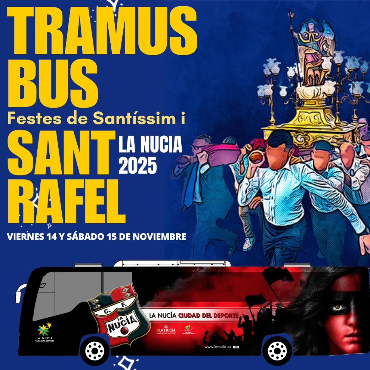Les “Festes de Sant Rafel 2025” contarán con Tramús Bus por un retorno “seguro”