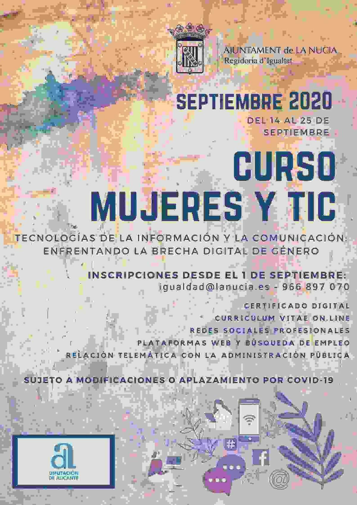 Curso gratuito  &ldquo;Mujeres y TIC &ldquo; de la concejal&iacute;a de Igualdad