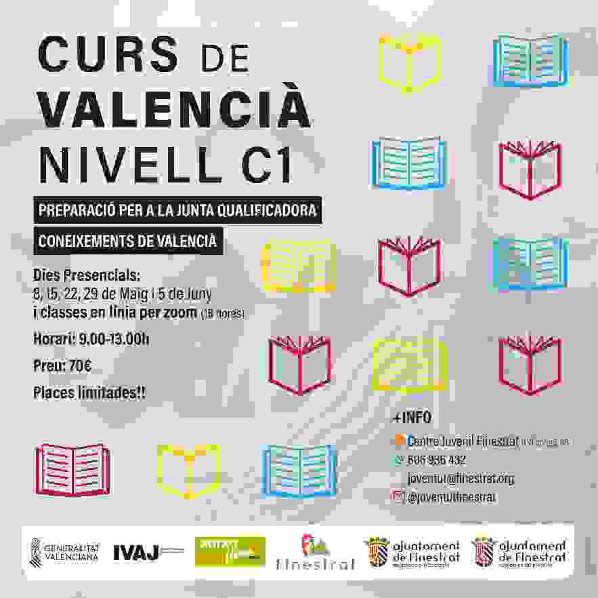 FINESTRAT ORGANIZA UN CURSO PARA PREPARAR LOS EXÁMENES DE NIVEL C1 DE VALENCIÀ DE LA JUNTA QUALIFICADORA