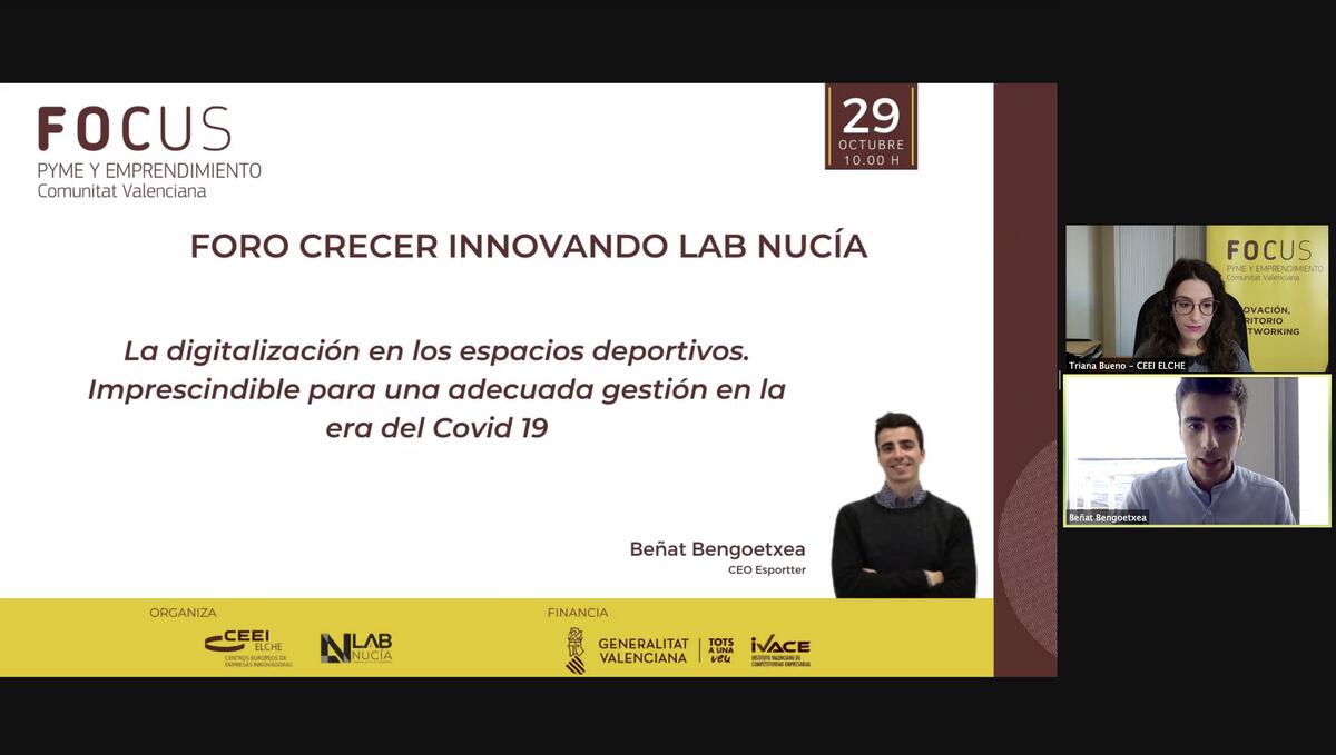 “Digitalización de los espacios deportivos” en la segunda ponencia del “Foro  Crecer Innovando Lab_ Nucia”