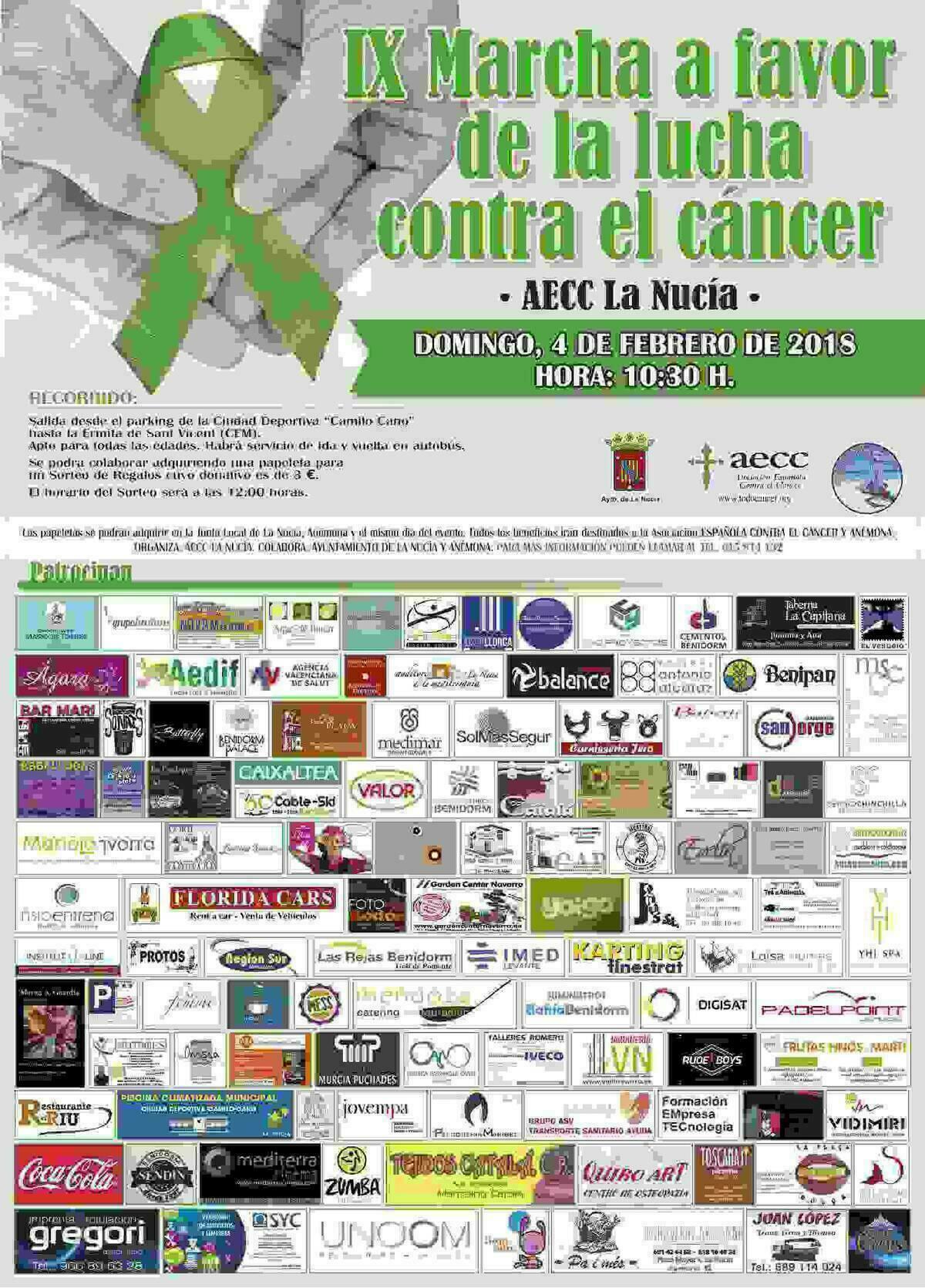 La Nucía conmemora el “Día Mundial contra el Cáncer”  con la IX Marcha Solidaria