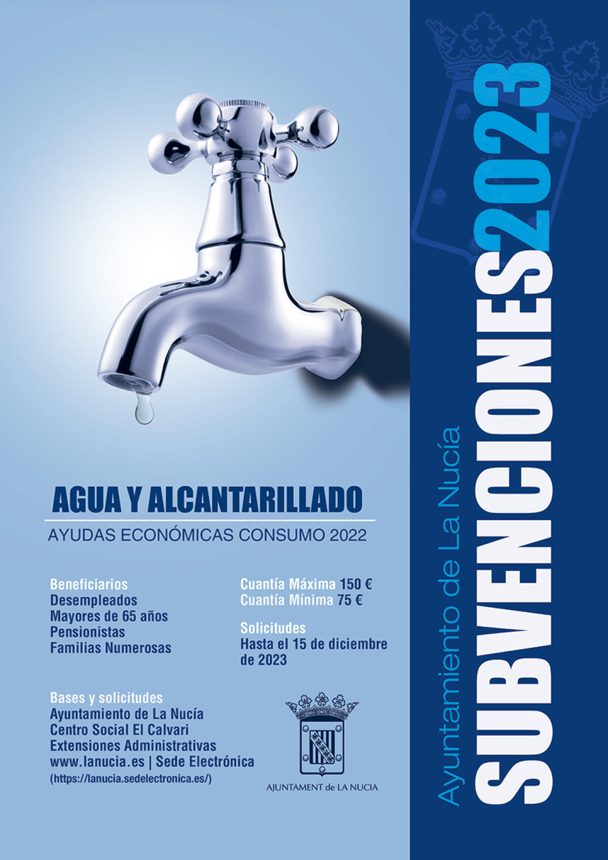 Este viernes finaliza el plazo de la subvención de Agua, Basura y Reciclaje