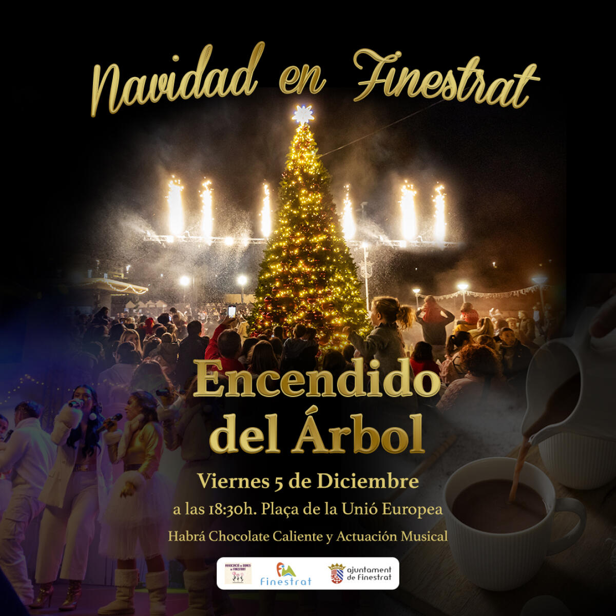 FINESTRAT ENCIENDE HOY LA NAVIDAD CON UNA GRAN FIESTA EN LA PLA&Ccedil;A DE LA UNI&Oacute; EUROPEA