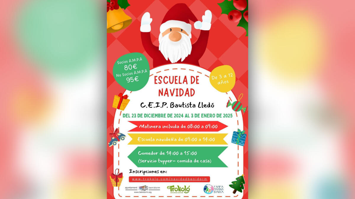 Benidorm tendrá una nueva edición ‘Escuela de Navidad’ para facilitar la conciliación durante las vacaciones escolares