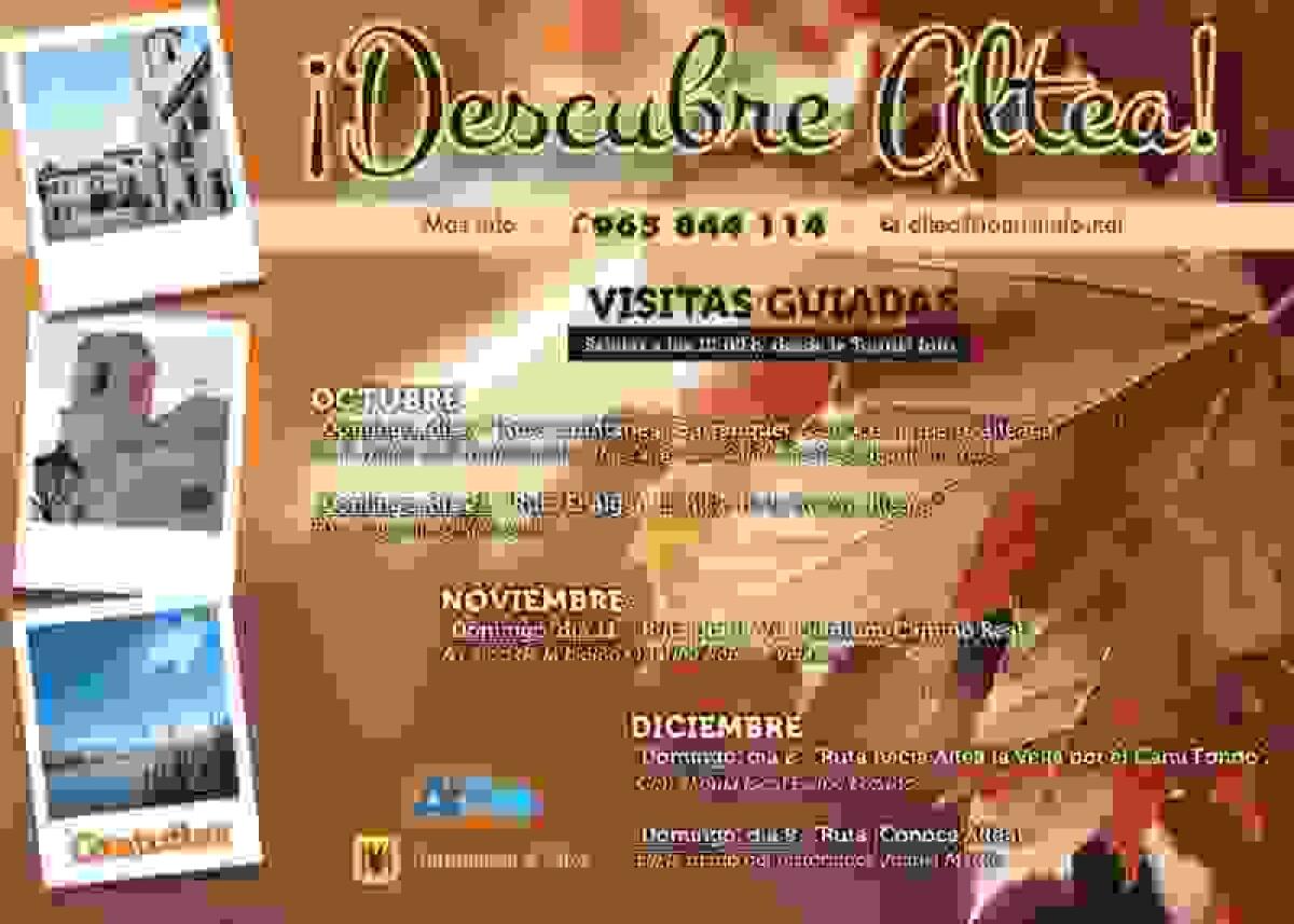 Altea &middot; Turismo presenta la nueva programaci&oacute;n de rutas guiadas de oto&ntilde;o