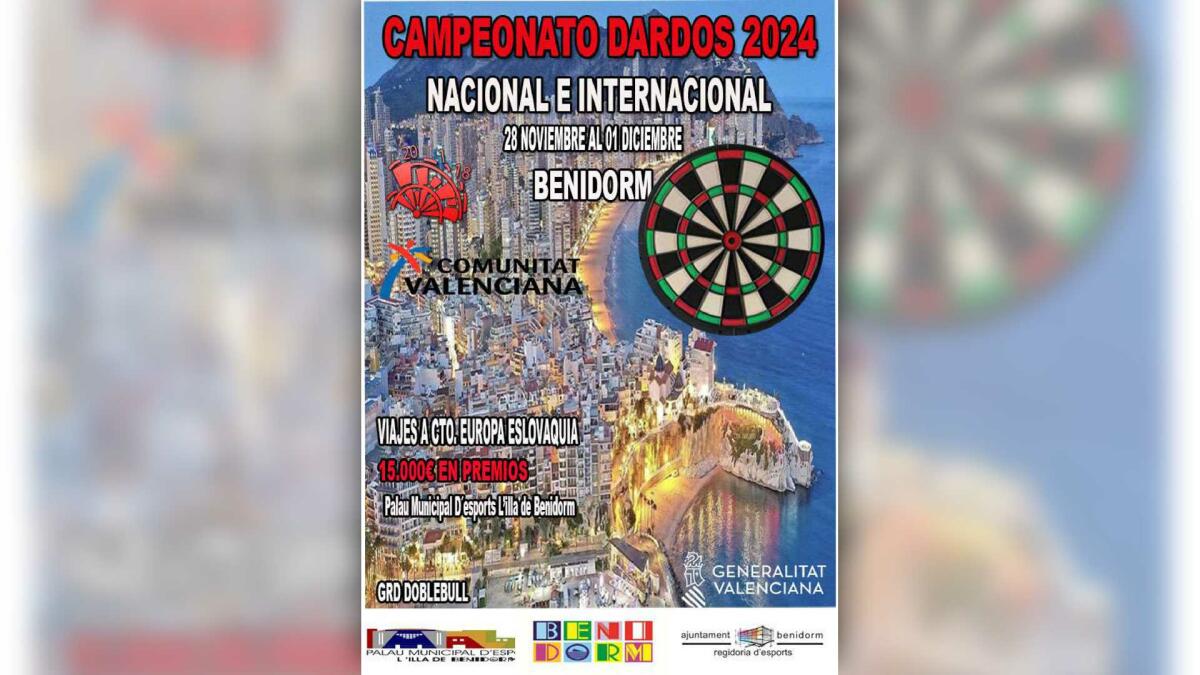 Alrededor de 5.000 jugadores se darán cita en el Campeonato Nacional e Internacional de Dardos 