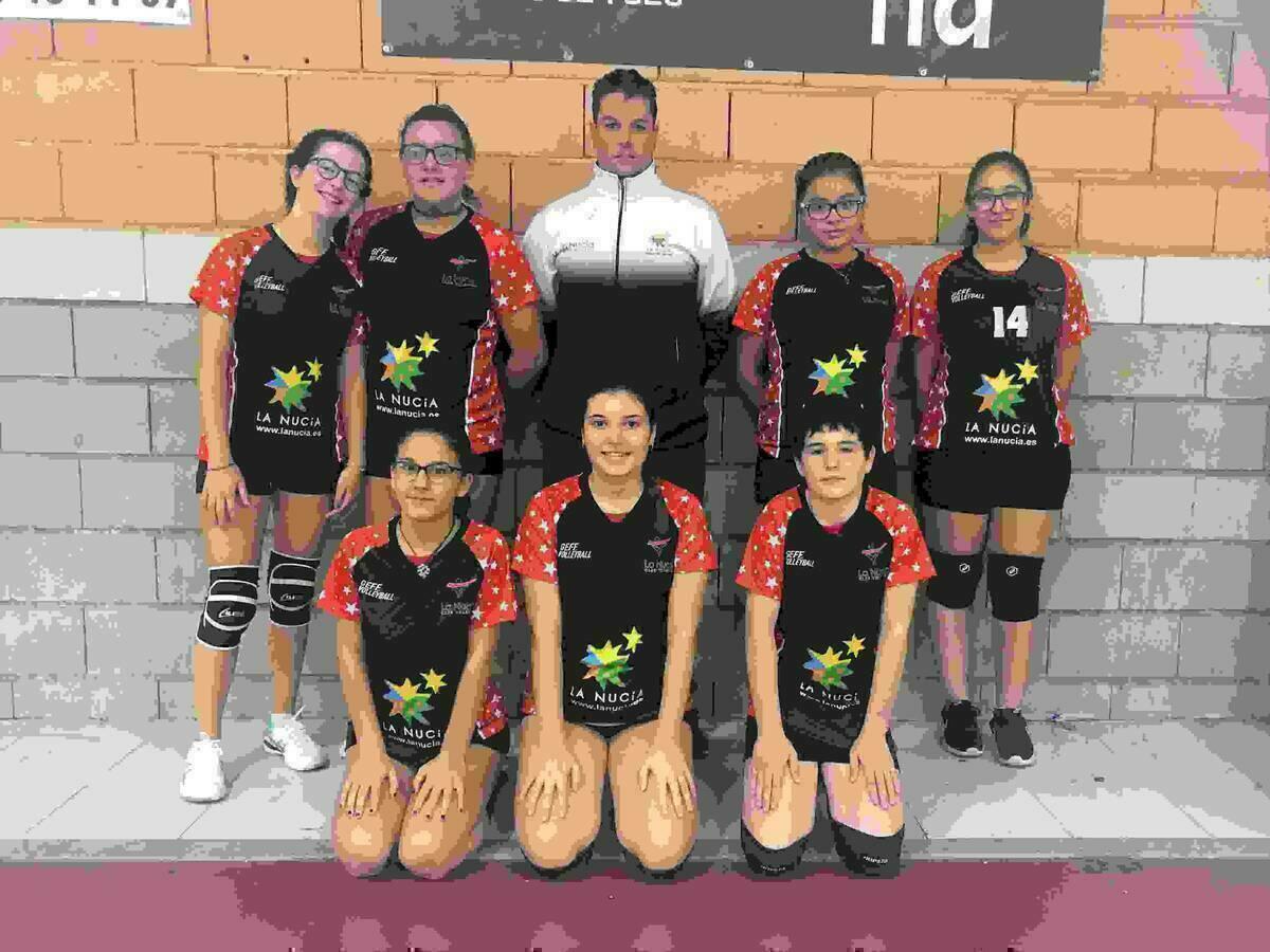 Buen debut de los equipos de promoci&oacute;n del  Club Voley de La Nuc&iacute;a 