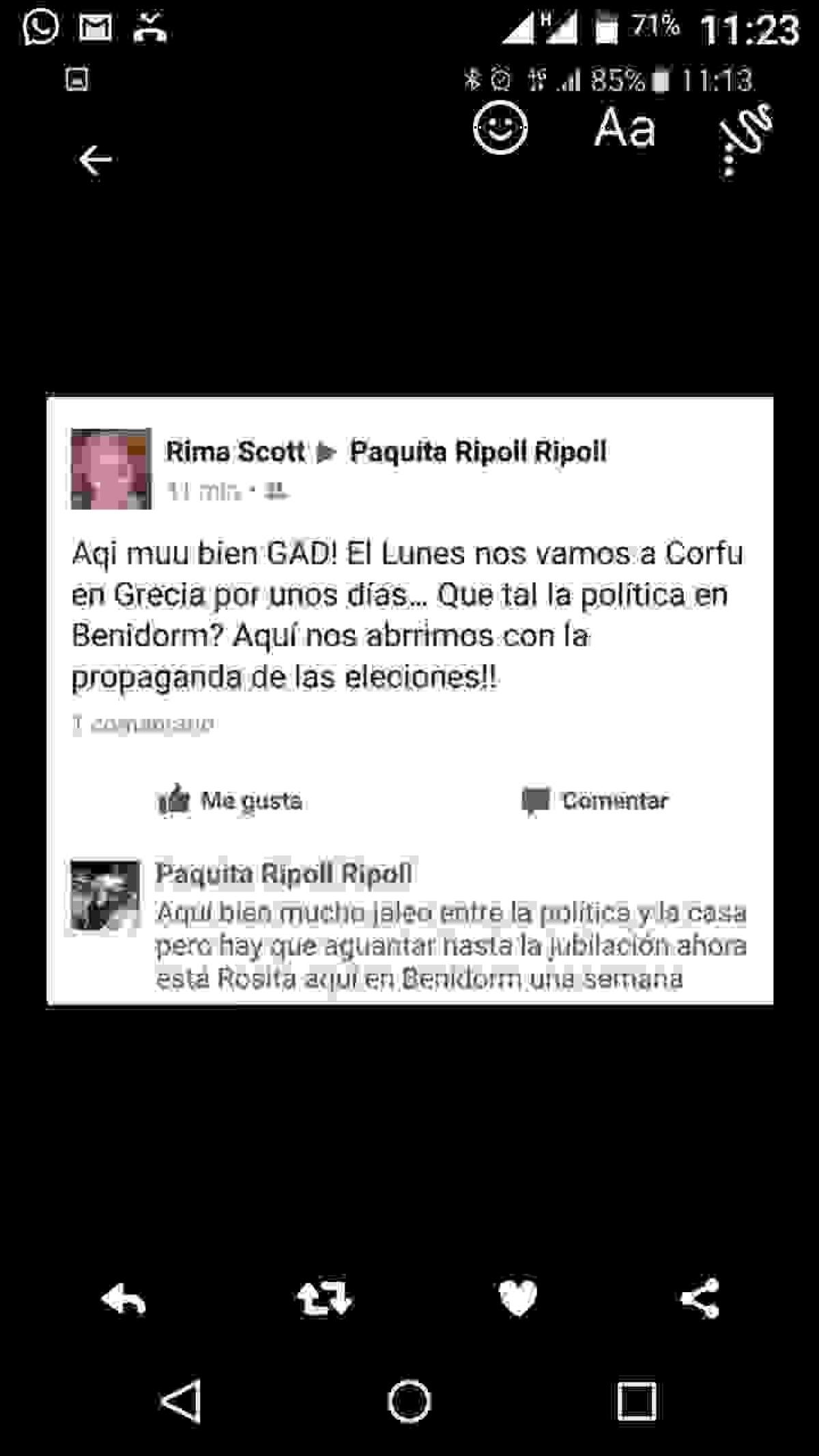 Paquita Ripoll, Concejal del Ayuntamiento de Benidorm: hay que aguantar hasta mi jubilaci&oacute;n