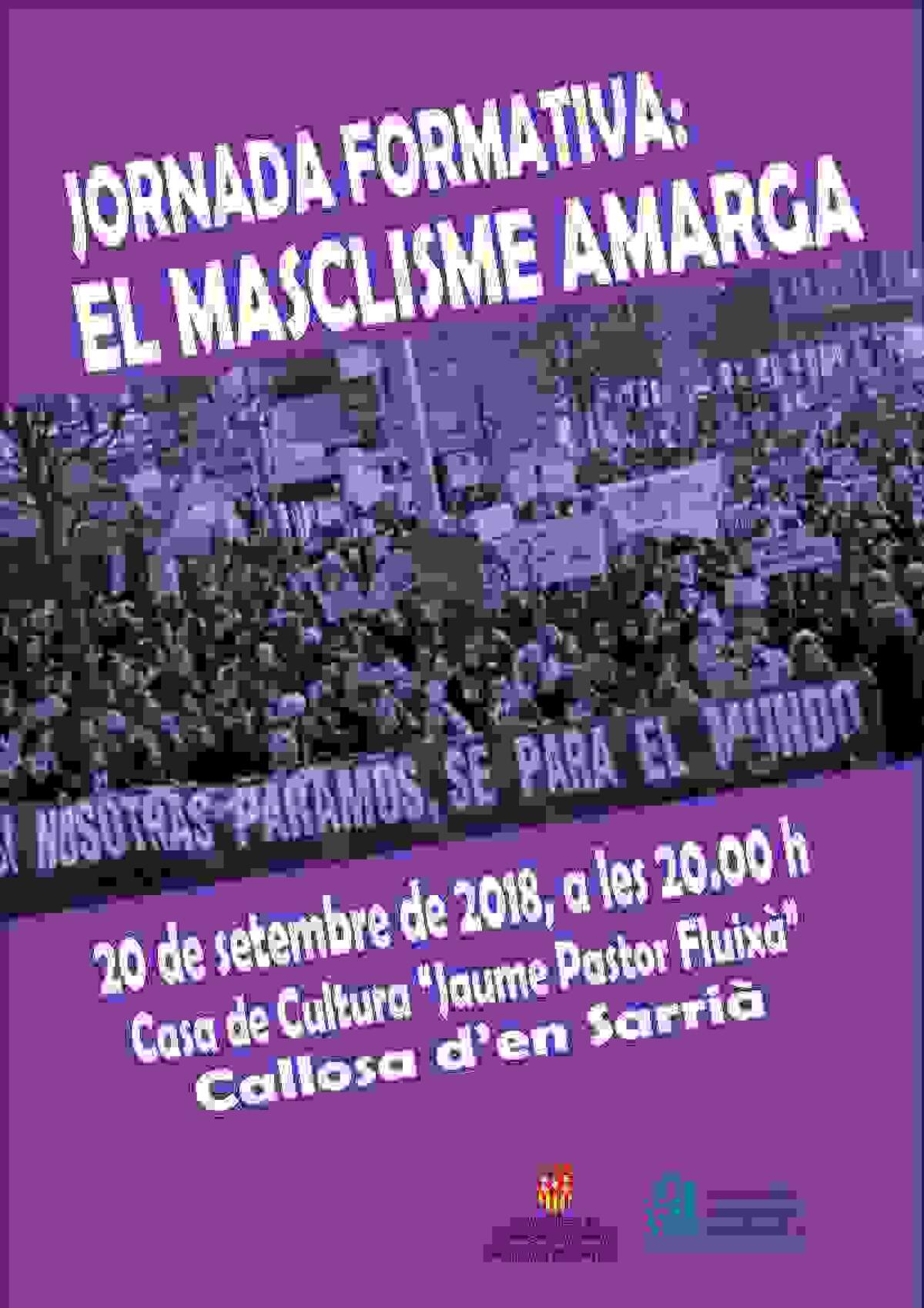  Callosa &middot; La Casa de Cultura acoge el 20 de septiembre la jornada formativa &lsquo;El Machismo Amarga&rsquo;