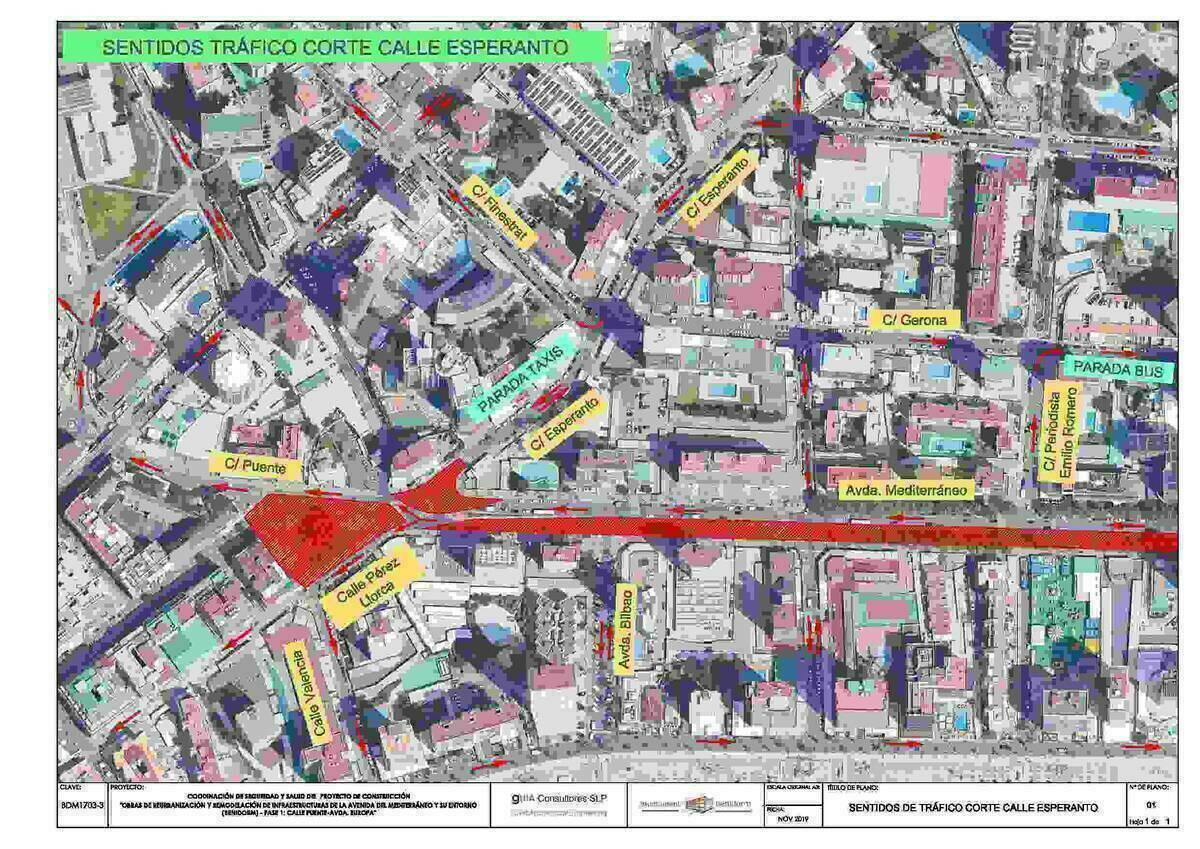 Benidorm abre al tráfico la calle Puente hacia l’Aigüera y deriva el acceso al Casco Antiguo por Dr. Pérez Llorca 