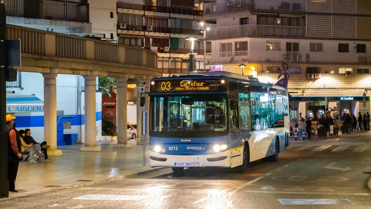 Benidorm recibe una subvención de 166.782 euros para financiar el servicio de transporte público colectivo de viajeros 