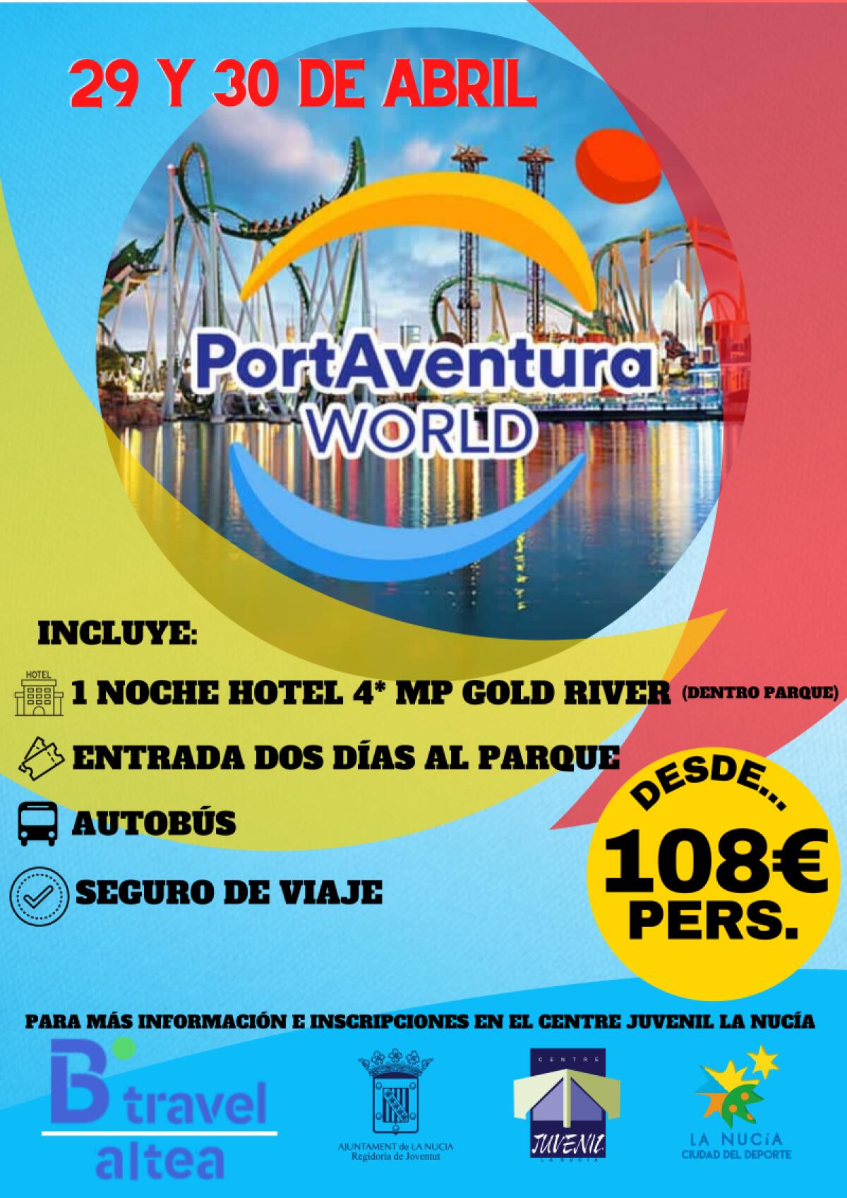 El Centre Juvenil organiza un viaje a Port Aventura