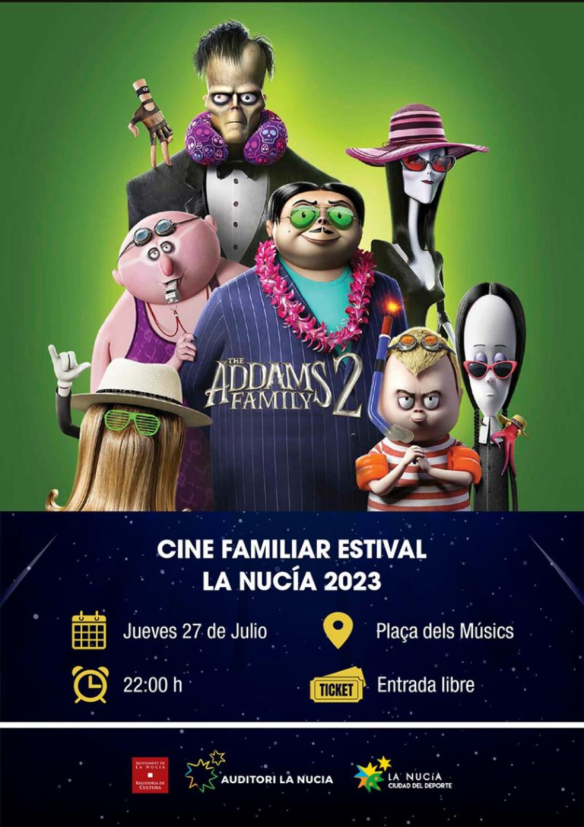 “La Familia Addams 2” esta noche en la plaça del Músics