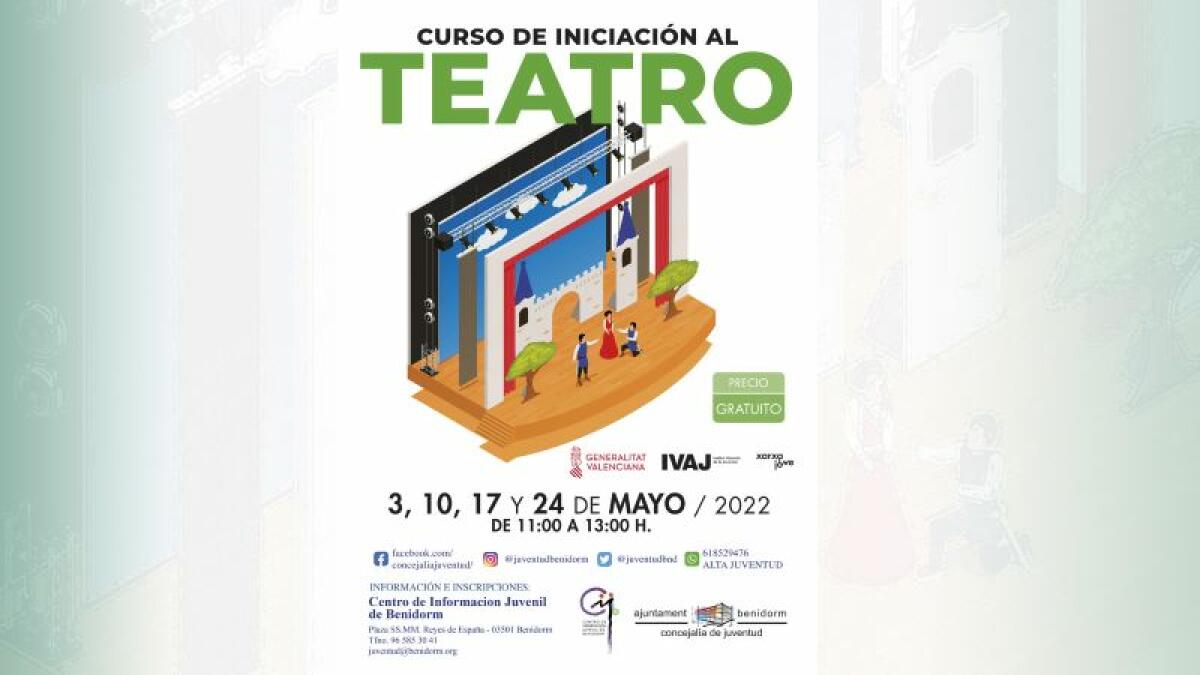 Juventud organiza en mayo un curso gratuito de iniciación al teatro