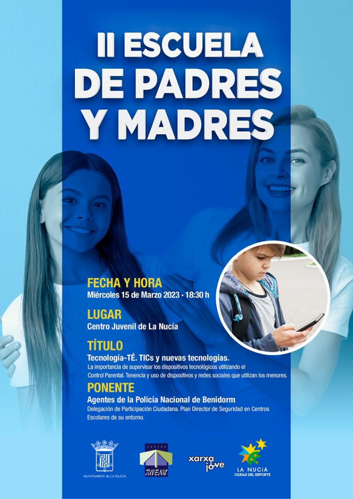 Este miércoles quinta sesión de la II Escuela de Madres y Padres 