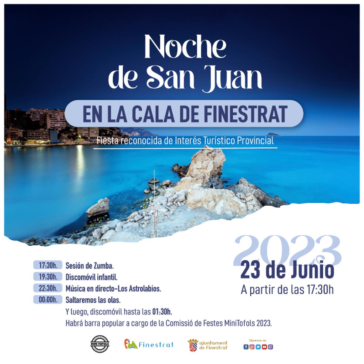 TODO PREPARADO PARA CELEBRAR LA “NIT DE SANT JOAN” EN LA CALA DE FINESTRAT 