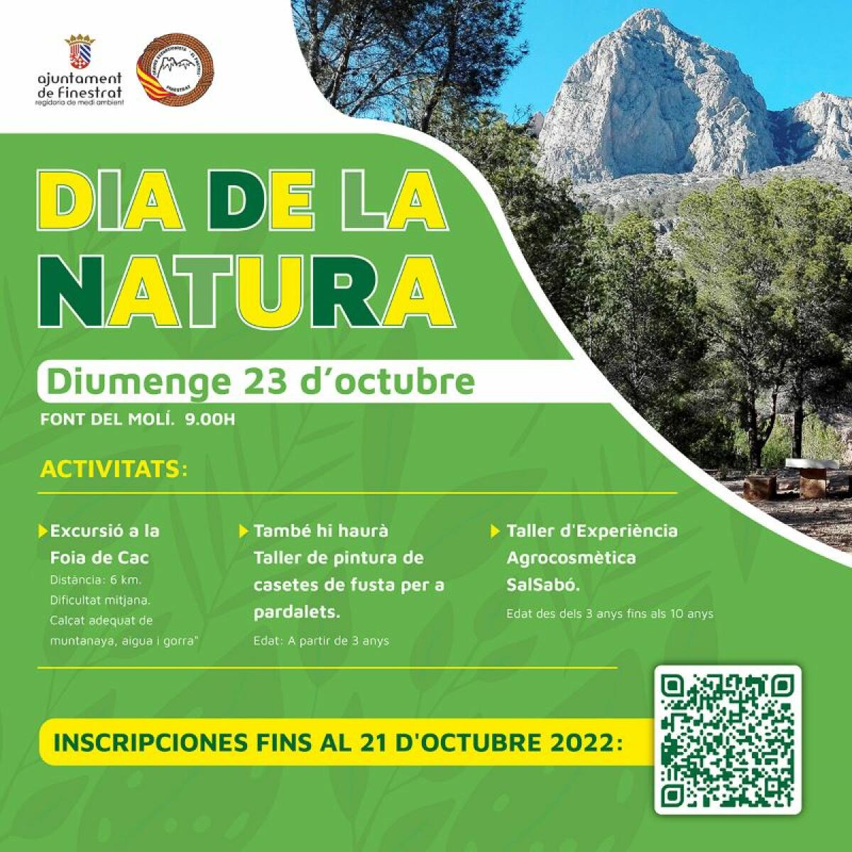 EL DOMINGO 23 DE OCTUBRE NOS VAMOS A CELEBRAR EL DIA DE LA NATURA A FINESTRAT