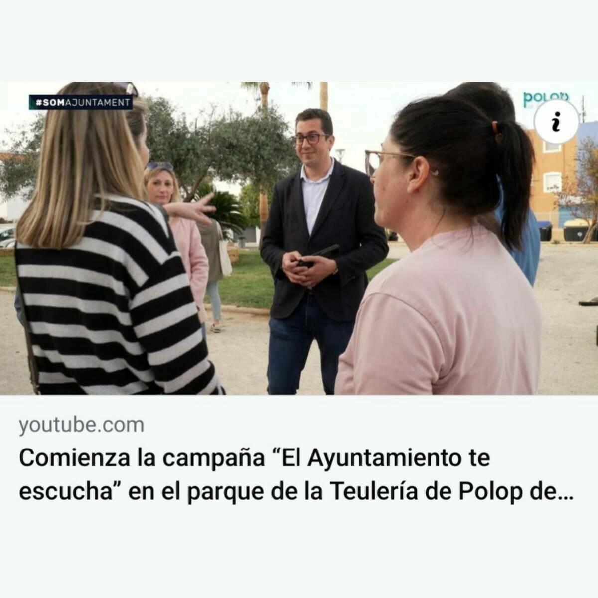 Inicio de la campaña «El Ayuntamiento te Escucha» en el parque de la Teulería