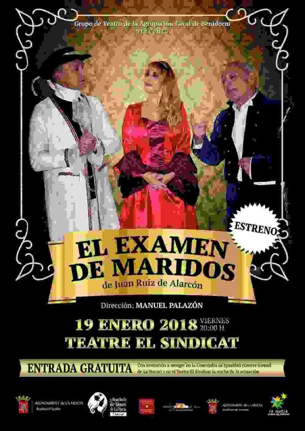 La Nuc&iacute;a &middot; Teatro gratuito con &ldquo;Examen de maridos&rdquo; 
