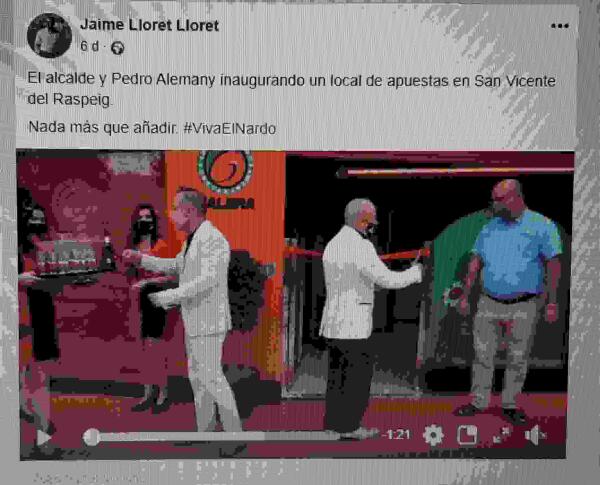 Jaime Lloret, un político indecente que no merece Villajoyosa 