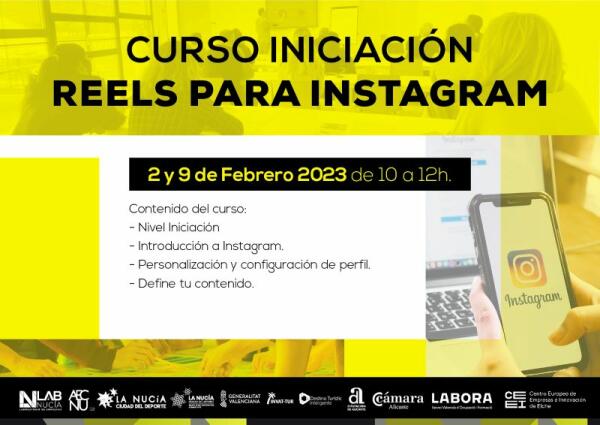 Este jueves curso de Reels para Instagram en Lab Nucia 