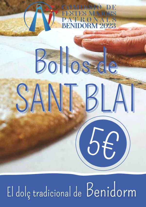 Ya a la venta el Bollo de Sant Blai de la Comisión de Fiestas de Benidorm