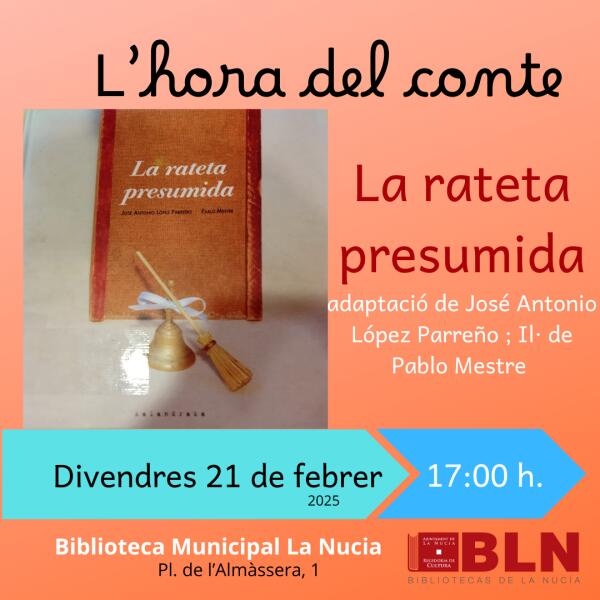 Mañana vuelve el ciclo de lectura “L’hora del Conte” a la Biblioteca Municipal