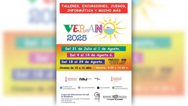 Juventud oferta el ‘Programa Verano 2025’ con tres fechas a elegir 