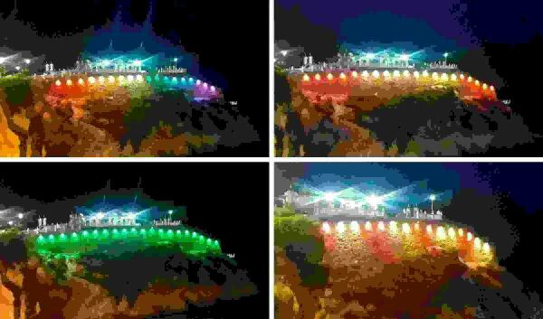 Benidorm realza su Castell con iluminaci&oacute;n ornamental.