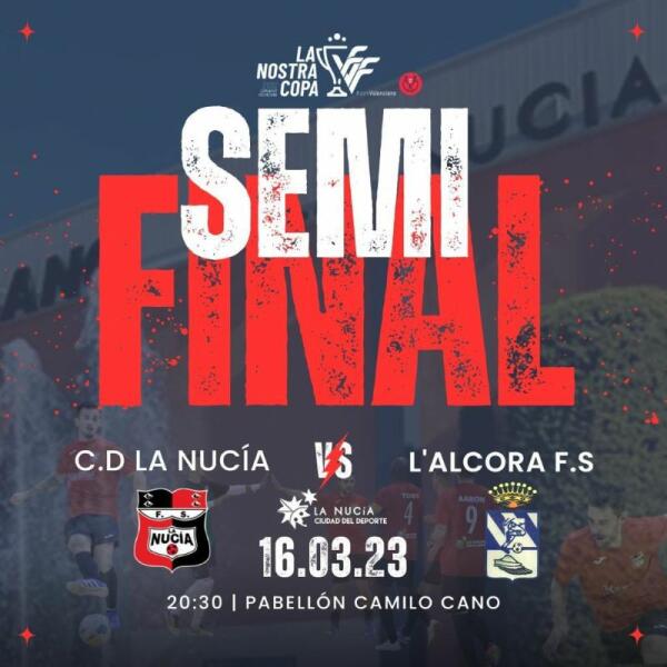 La Nucía Fútbol Sala juega la semifinal de “la Nostra Copa” esta tarde en el Pabellón