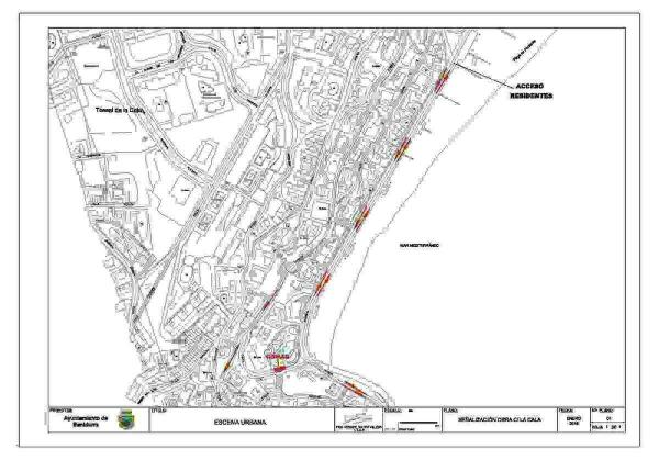 Escena Urbana repara un tramo de muro da&ntilde;ado en las inmediaciones del Paseo de Tamarindos 